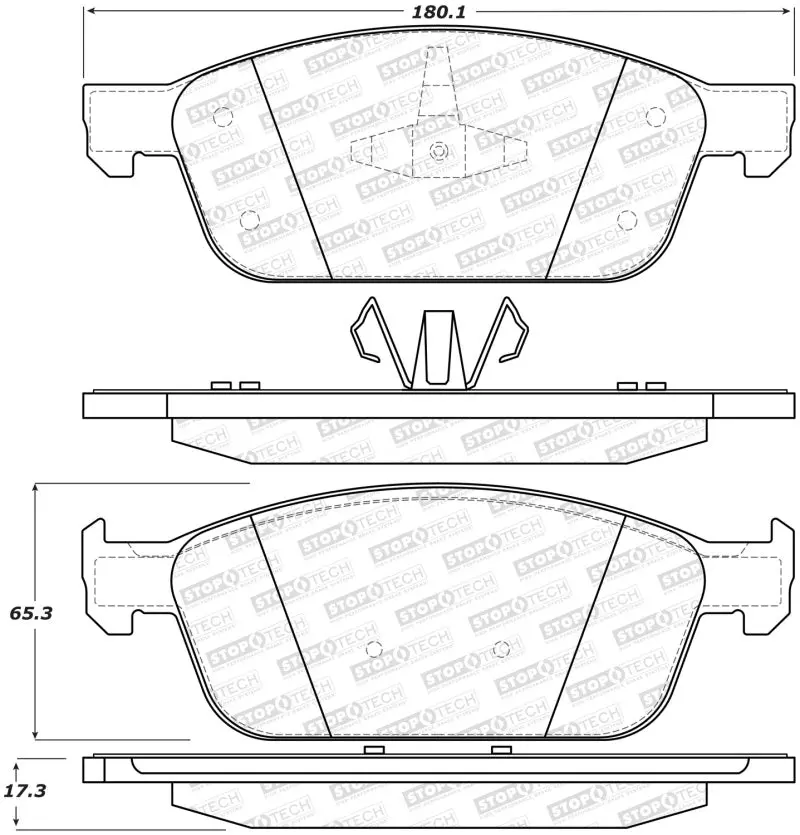 Stoptech Street Performance Brake Pads – Front And Rear Set 1