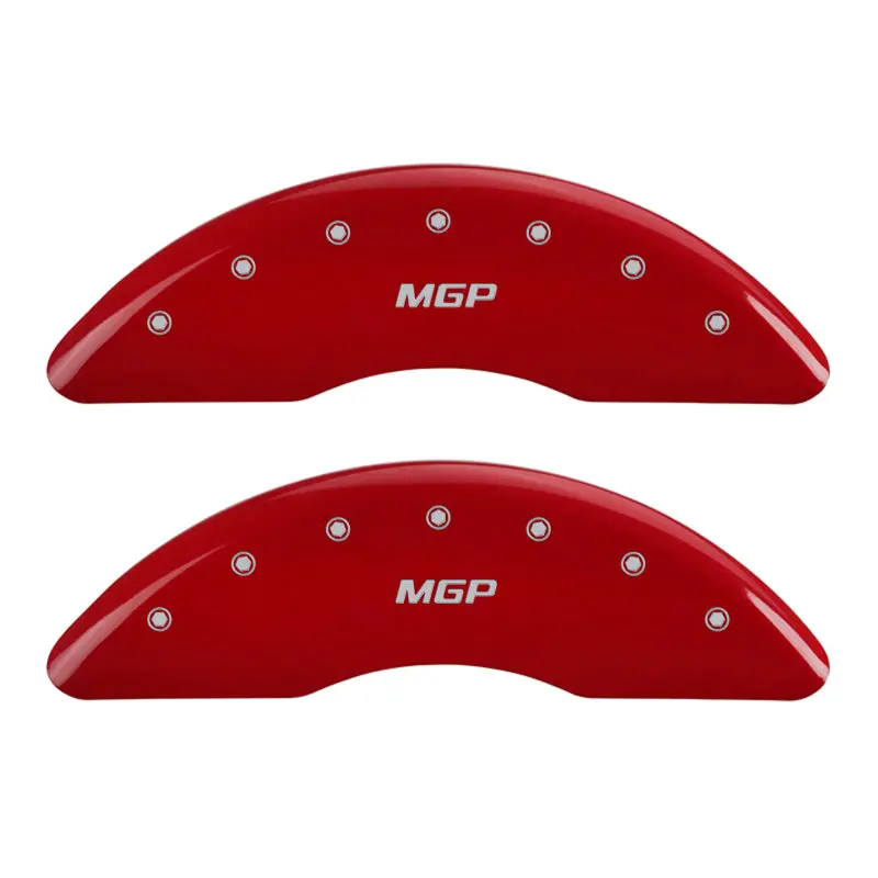 Mgp Set Of 4 Caliper Covers, Engraved Front And Rear: Red Powder Coat Finish, Silver Characters. 1