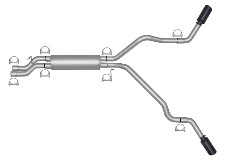 Gibson Cat-Back Dual Exhaust System – Black Elite Finish For 1999–2003 Gmc Sierra 1500 Sl (5.3L, 2.5") 1