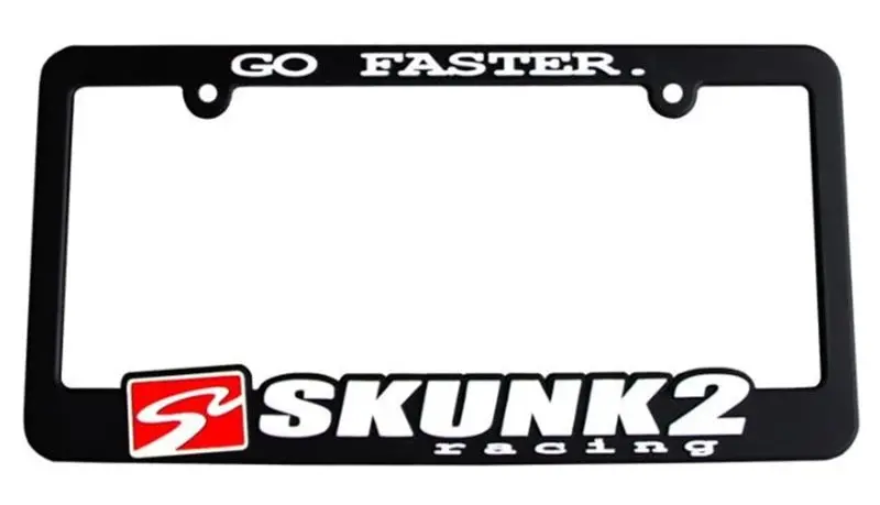 Skunk2 "Go Faster" Stainless Steel License Plate Frame – Minimalist Design 1