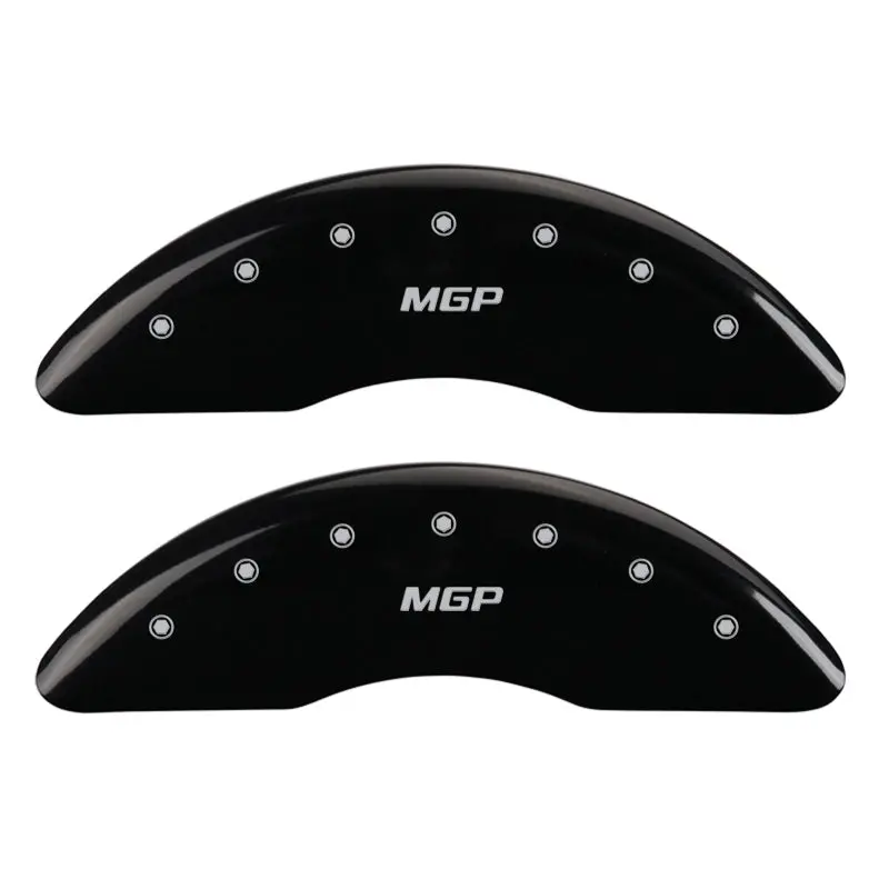 Mgp Engraved Front & Rear Caliper Covers – Matte Black Finish With Silver Accent 1