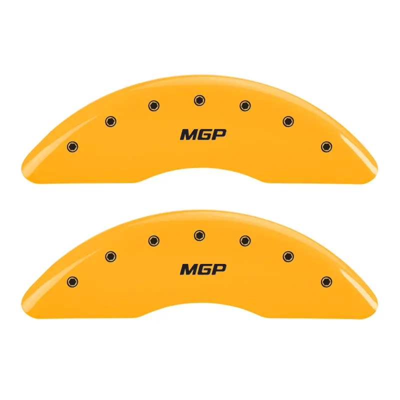 Mgp Engraved 4-Piston Caliper Covers – Yellow Finish With Black Accent 1