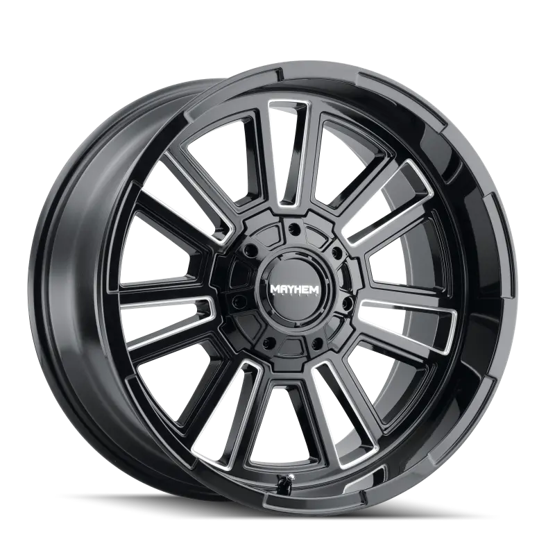 Mayhem 8115 Apollo 20X9 / 5X139.7 Bp / 0Mm Offset / 110Mm Hub Black W/ Milled Spokes Wheel 1