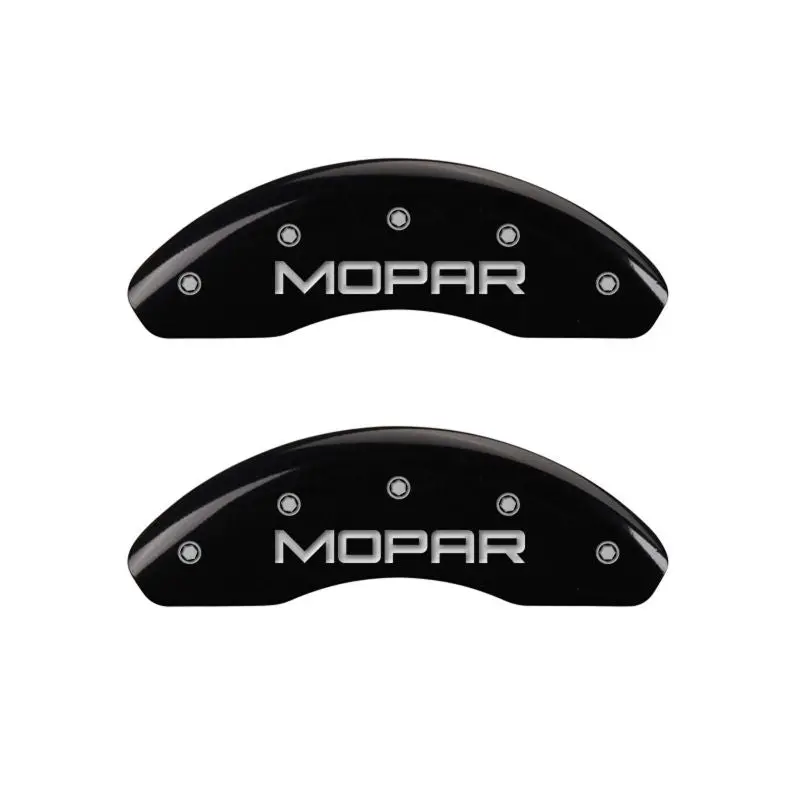 Mgp Engraved Mopar-Branded Caliper Covers – Black Finish With Silver Chrome Detailing 1