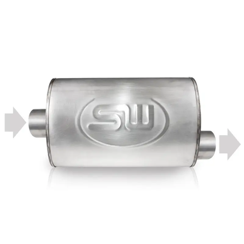 Stainless Works Exhaust Header – 2-Inch Id Center Inlet / 2-Inch Od Offset Outlet, 4X8 Inch Dimensions 1